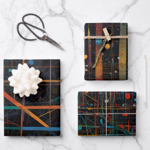 Cosmic Fusion – Planets & Neutrons Wrapping Paper Sheet