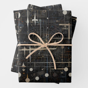 Cosmic Fusion – Planets & Neutrons Wrapping Paper Sheet