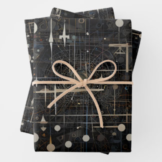 Cosmic Fusion – Planets & Neutrons Wrapping Paper Sheet