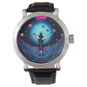 Cosmic Galaxy Astronaut Watch – Futuristic Space A