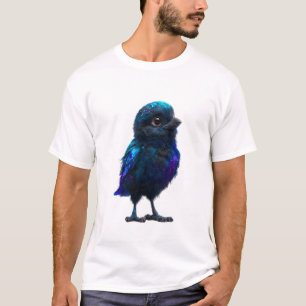 Cosmic Galaxy Blue Bird Men T-Shirt