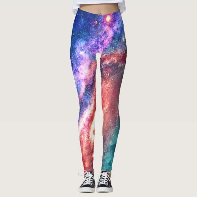Cosmic Galaxy Dream Art Leggings (Front)