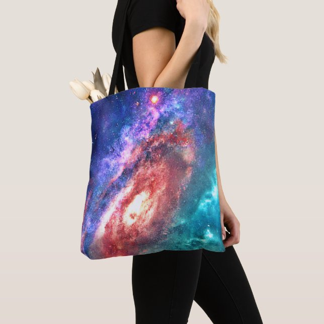Cosmic Galaxy Dream Art Tote Bag (Close Up)