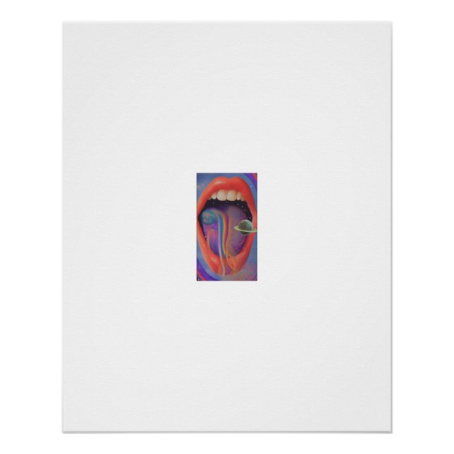 Cosmic Galaxy Inside Open Mouth Poster (Front)