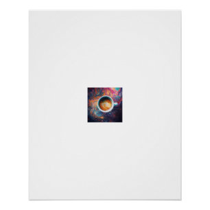 Cosmic Galaxy Latte Swirl Poster