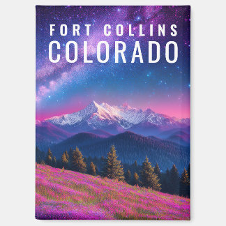 Cosmic Galaxy Mountain Landscape Tourist Travel Magnet