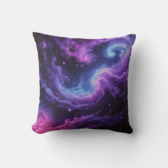 Cosmic Galaxy Nebula Abstract Space Art Design Cushion (Front)