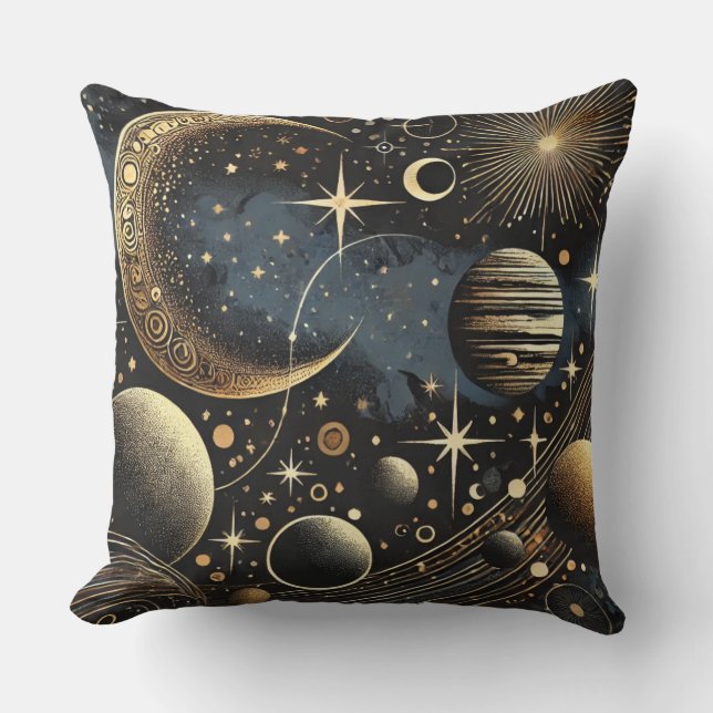 Cosmic Galaxy Pillow – Celestial Elegance for Your (Front)