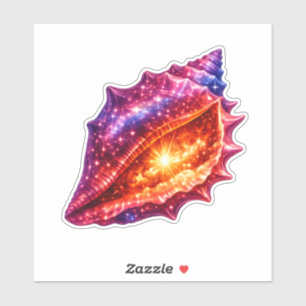 Cosmic Galaxy Shell stars nautical design 