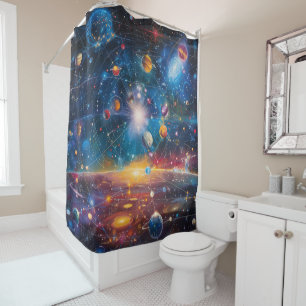 Cosmic Galaxy Shower Curtain