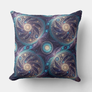 Cosmic Galaxy Spiral Mandala Design Pattern Cushion