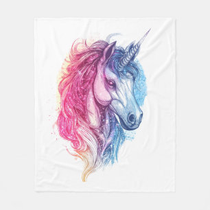 Cosmic Galaxy Unicorn (1) Fleece Blanket