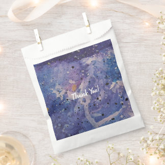 Cosmic Galaxy Watercolor Abstract Thank You Favour Bags