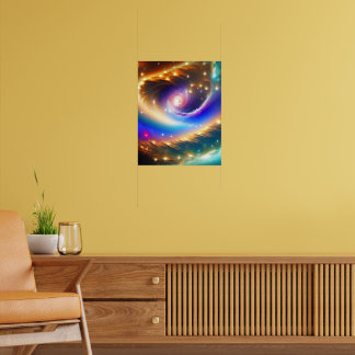 Cosmic Galaxy with Shooting Star Art Print