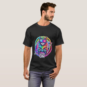 Cosmic Gamer Cat - Play in Another Dimension T-Shirt