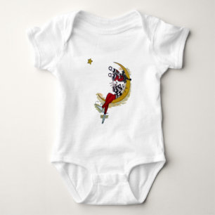 Cosmic Gaze: Elf on the Moon Adventure Baby Bodysuit