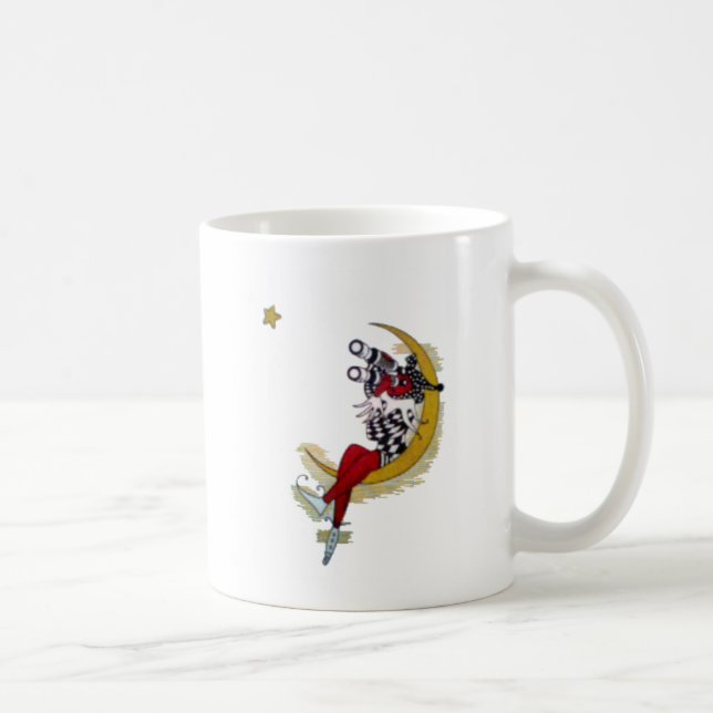 Cosmic Gaze: Elf on the Moon Adventure Coffee Mug (Right)
