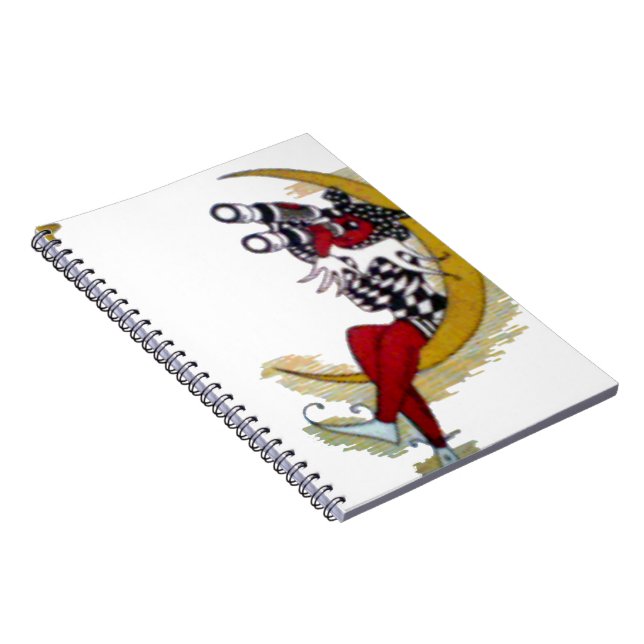 Cosmic Gaze: Elf on the Moon Adventure Spiral Notebook (Right Side)
