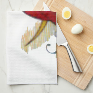 Cosmic Gaze: Elf on the Moon Adventure Tea Towel