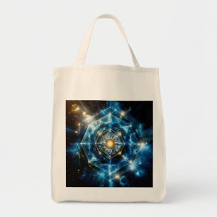 Cosmic Geometry Mandala Star Universe Abstract Tote Bag