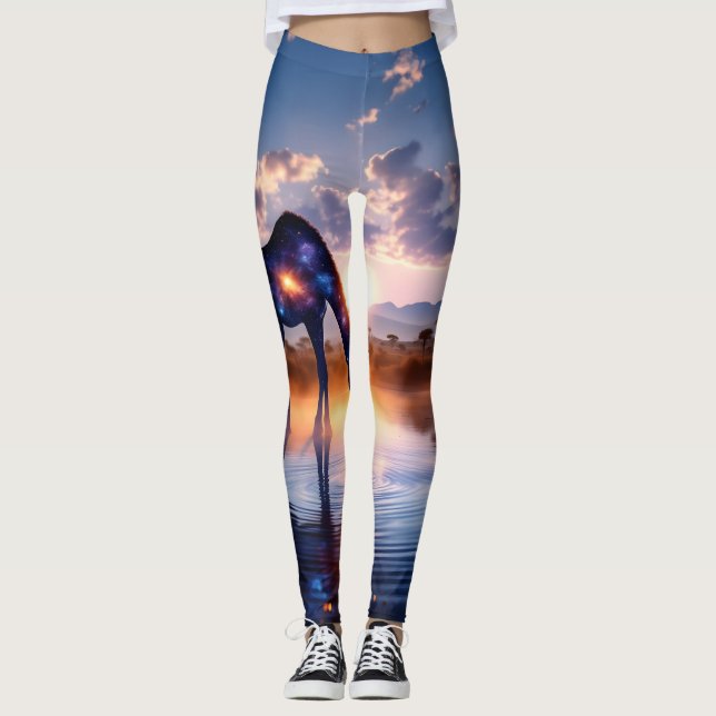 Cosmic Giraffe - African Sunset Leggings Tights (Front)