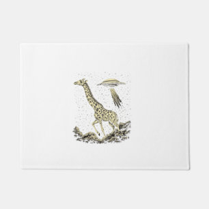 Cosmic Giraffe Funny Giraffe for Women Men Weird U Doormat