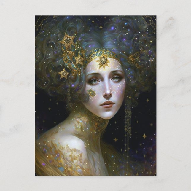 Cosmic Goddess Fantasy Art Postcard (Front)