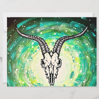 cosmic goth skull art