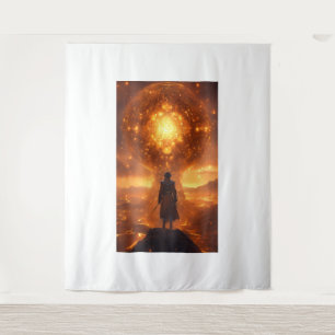 Cosmic Gravity T-Shirt Design Tapestry