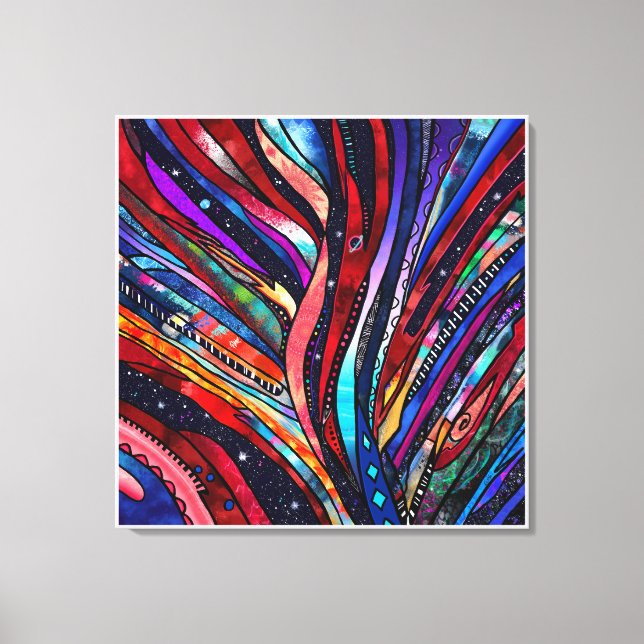 Cosmic Groove Stretched Canvas Print (Front)