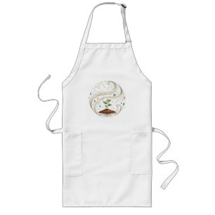 Cosmic Growth Nature Plant with Roots and Stars  Long Apron