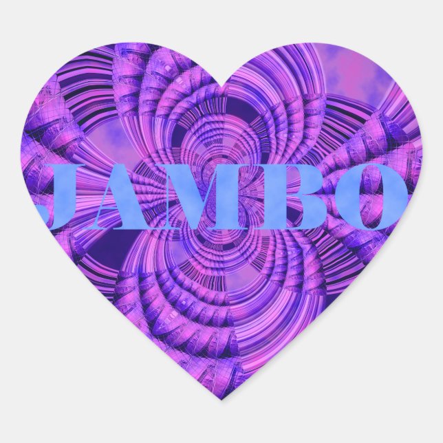 Cosmic Hakuna Art Print Heart Sticker (Front)