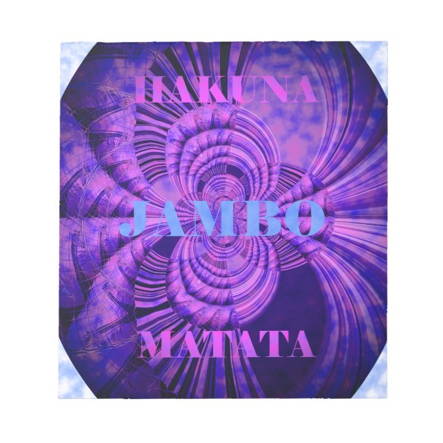 Cosmic Hakuna Art Print Notepad (Front)