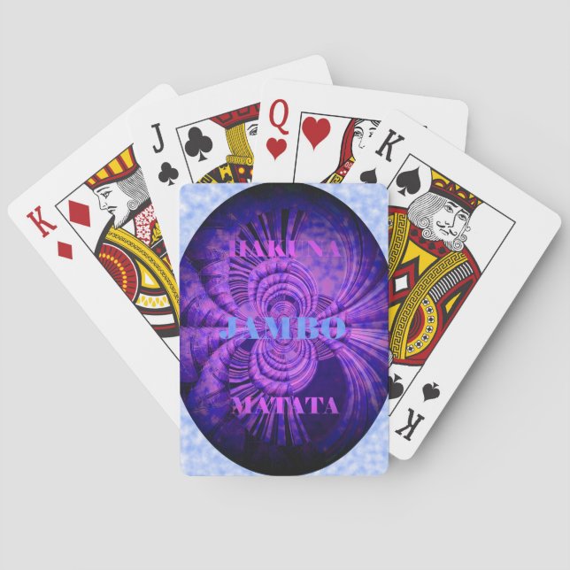 Cosmic Hakuna Art Print Playing Cards (Back)