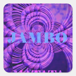 Cosmic Hakuna Art Print Square Sticker