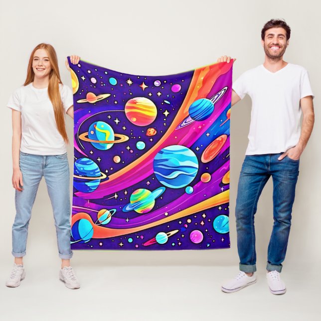 Cosmic Harmony Art Fleece Blanket (In Situ)