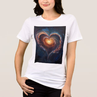 Cosmic Heart Galaxy Love Art – Universe Romance  Tri-Blend Shirt