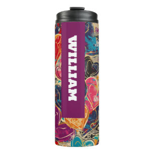 Cosmic Heart Graffiti Love Thermal Tumbler