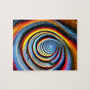 Cosmic hypnotised fun house rotation in dark space jigsaw puzzle