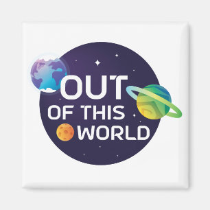 Cosmic Illustration Out of this World Outer Space Magnet