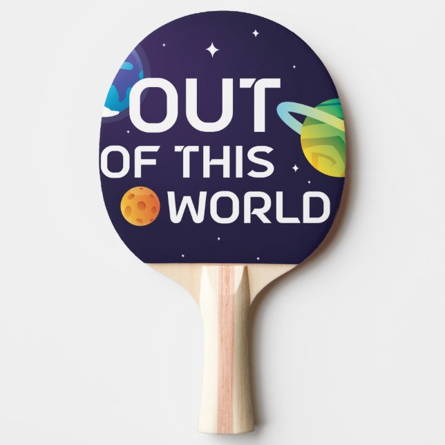 Cosmic Illustration Out of this World Outer Space Ping Pong Paddle (Front)