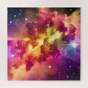 Cosmic Indigo Colour Nebula Space Galaxy Event Jigsaw Puzzle