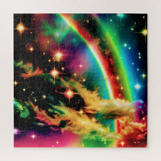 Cosmic Indigo Interstellar Event in Outer Space Jigsaw Puzzle (Vertical)