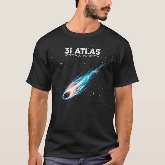Cosmic Interstellar Comet Atlas Visitor 2025 Space T-Shirt (Front)