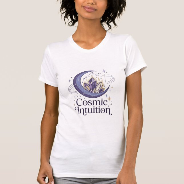 Cosmic Intuition Crystal Moon T-Shirt (Front)