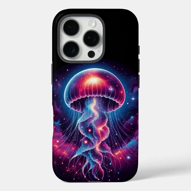Cosmic Jellyfish Artwork Galaxy Case-Mate iPhone Case (Back)