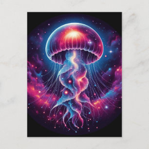 Cosmic Jellyfish Artwork Galaxy Postcard