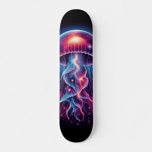 Cosmic Jellyfish Artwork Galaxy Skateboard