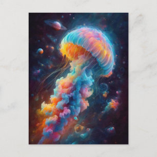Cosmic Jellyfish Artwork Postcard