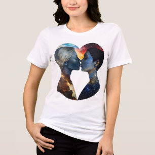 Cosmic kiss the unity of universes Tri-Blend shirt